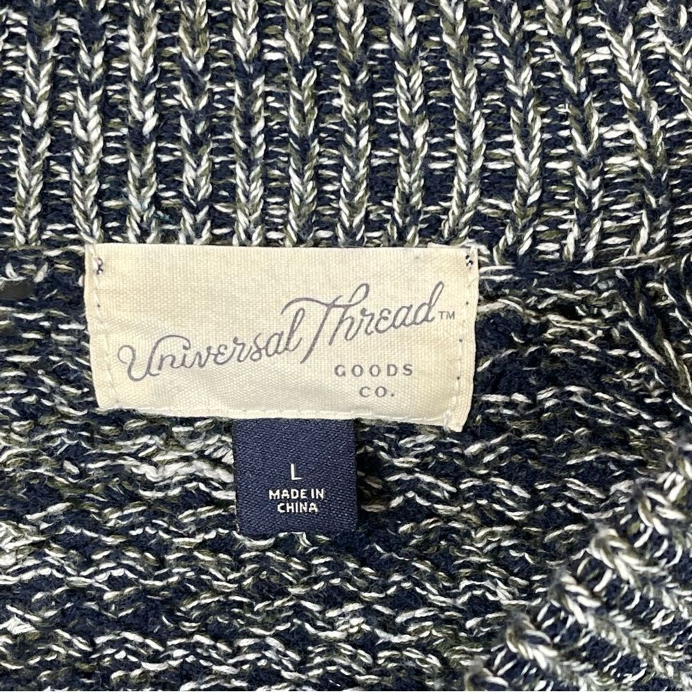 Universal Thread Knit Raglan Sweater Navy Large - Picture 4 of 5